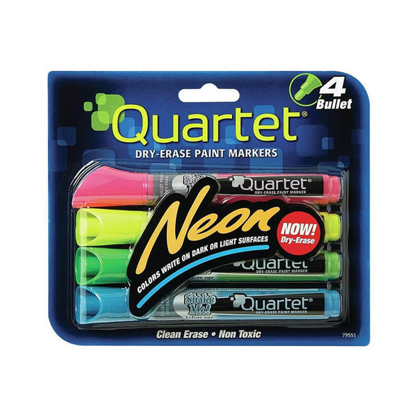 Neon Dry-Erase Markers - Pk 4 (White, Green, Pink 8 Blue) - Ajax Scientific  Ltd