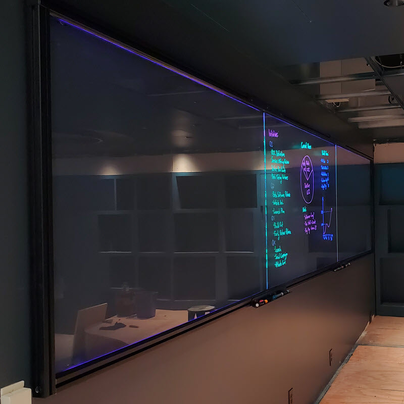 Wall Mounted Lightboard (Internally Lit Glass Markerboard)