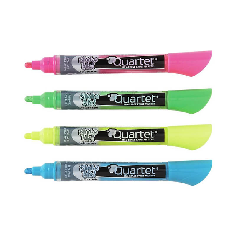 Quartet Neon Dry Erase Paint Markers for Lightboard